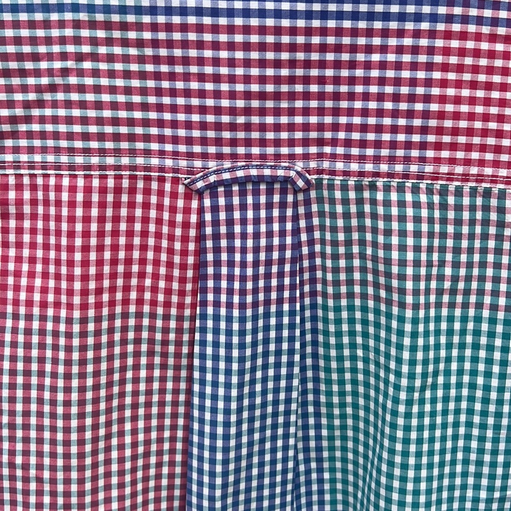 Evergreen Sportman Full Fit men’s XXL colorful gingham 100% cotton button up - Picture 6 of 11